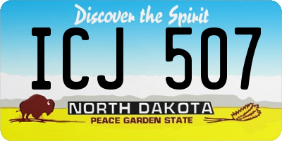 ND license plate ICJ507
