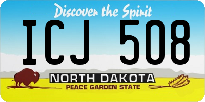 ND license plate ICJ508