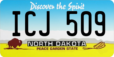 ND license plate ICJ509