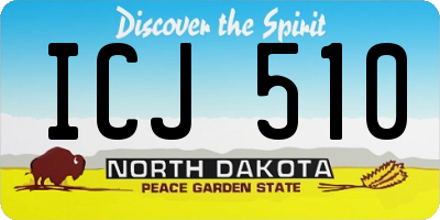 ND license plate ICJ510