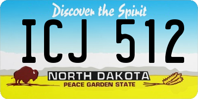 ND license plate ICJ512