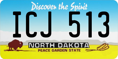 ND license plate ICJ513