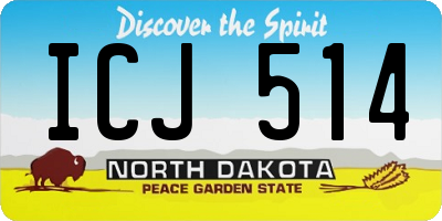 ND license plate ICJ514