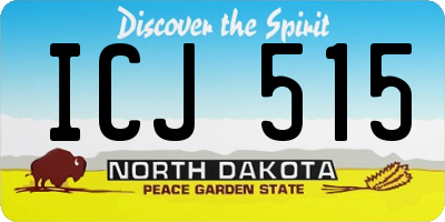ND license plate ICJ515