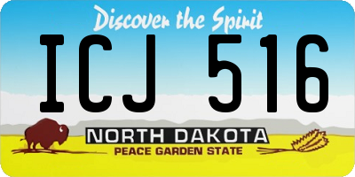 ND license plate ICJ516