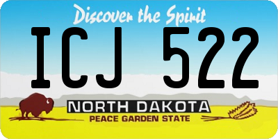 ND license plate ICJ522