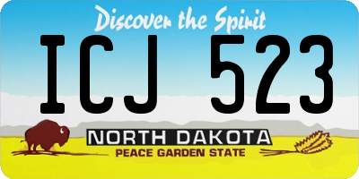 ND license plate ICJ523