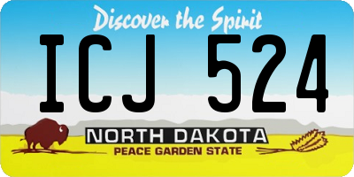 ND license plate ICJ524