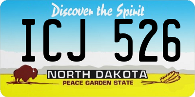 ND license plate ICJ526