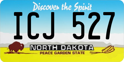 ND license plate ICJ527