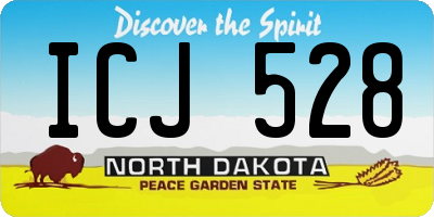 ND license plate ICJ528