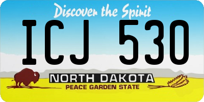 ND license plate ICJ530