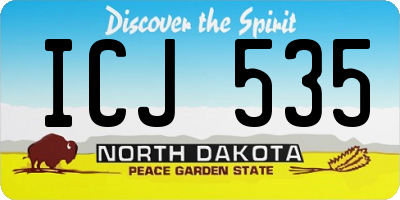 ND license plate ICJ535