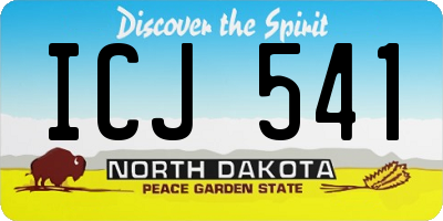 ND license plate ICJ541
