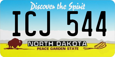 ND license plate ICJ544