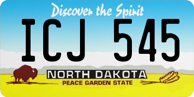 ND license plate ICJ545
