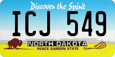 ND license plate ICJ549