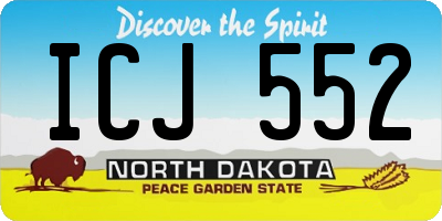 ND license plate ICJ552