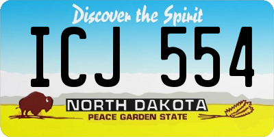 ND license plate ICJ554
