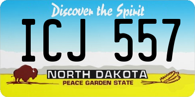 ND license plate ICJ557