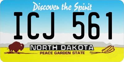 ND license plate ICJ561