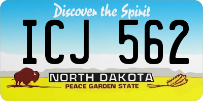 ND license plate ICJ562