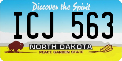 ND license plate ICJ563