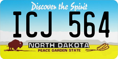 ND license plate ICJ564
