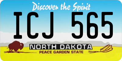 ND license plate ICJ565