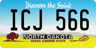 ND license plate ICJ566