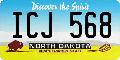 ND license plate ICJ568