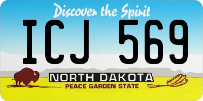 ND license plate ICJ569