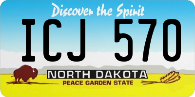 ND license plate ICJ570
