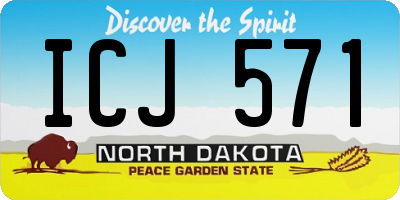 ND license plate ICJ571