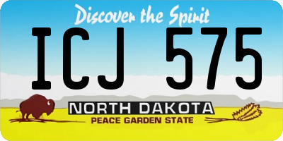 ND license plate ICJ575