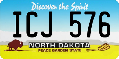 ND license plate ICJ576