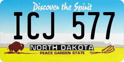ND license plate ICJ577