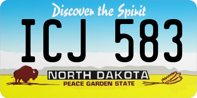 ND license plate ICJ583