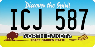ND license plate ICJ587