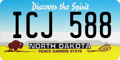 ND license plate ICJ588