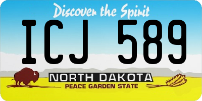 ND license plate ICJ589