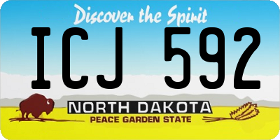 ND license plate ICJ592
