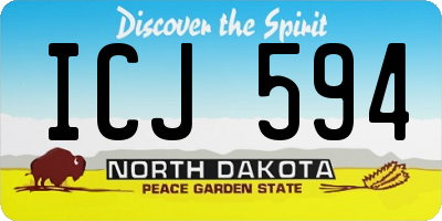 ND license plate ICJ594
