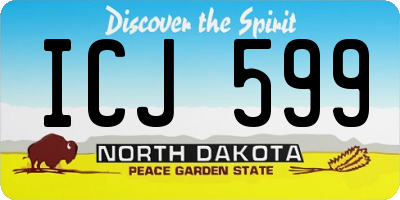 ND license plate ICJ599