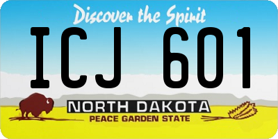 ND license plate ICJ601