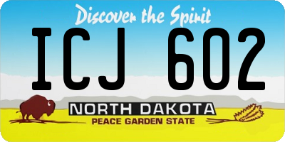 ND license plate ICJ602