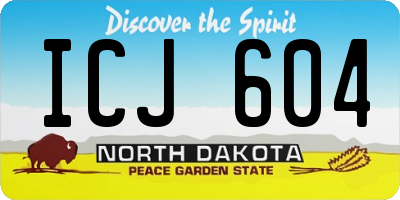 ND license plate ICJ604