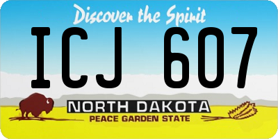 ND license plate ICJ607