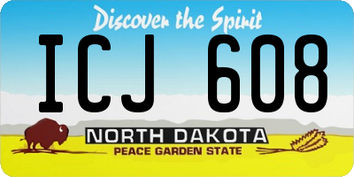 ND license plate ICJ608