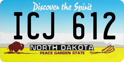 ND license plate ICJ612